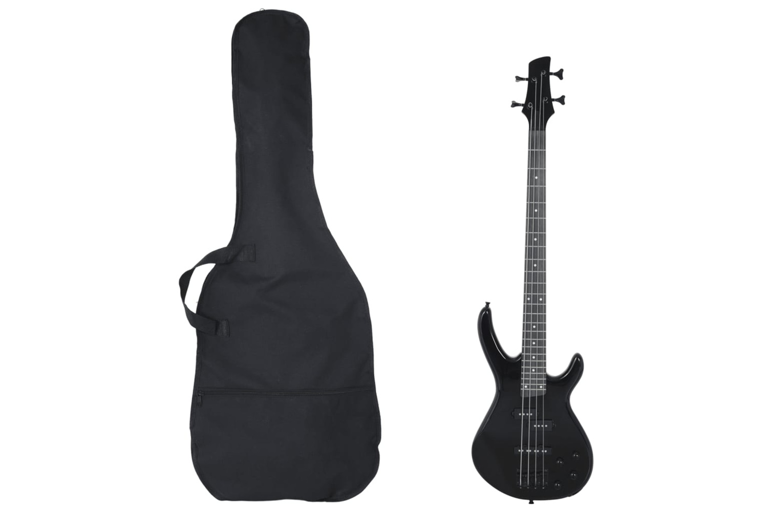 vidaXL 70181 Electric Bass Guitar For Beginner With Bag Black 4/4 46"