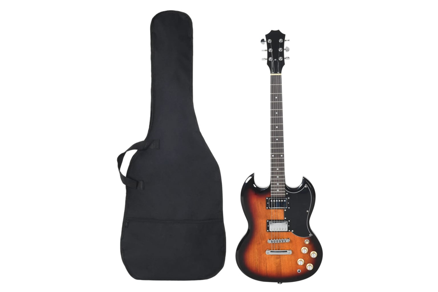 vidaXL 70188 Electric Guitar For Beginner With Bag Brown And Black 4/4 39"