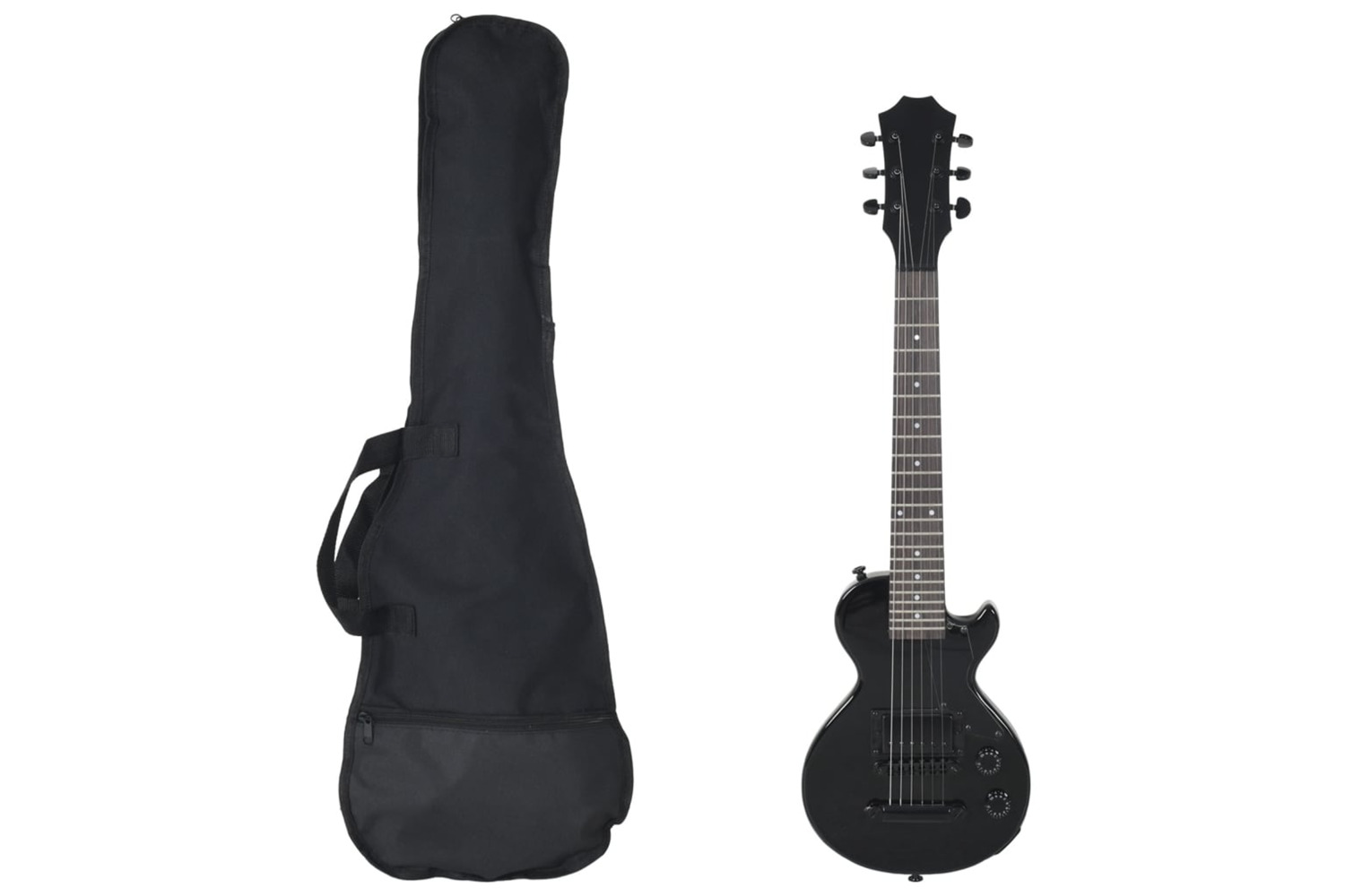 vidaXL 70196 Electric Guitar For Kids With Bag Black 3/4 30"