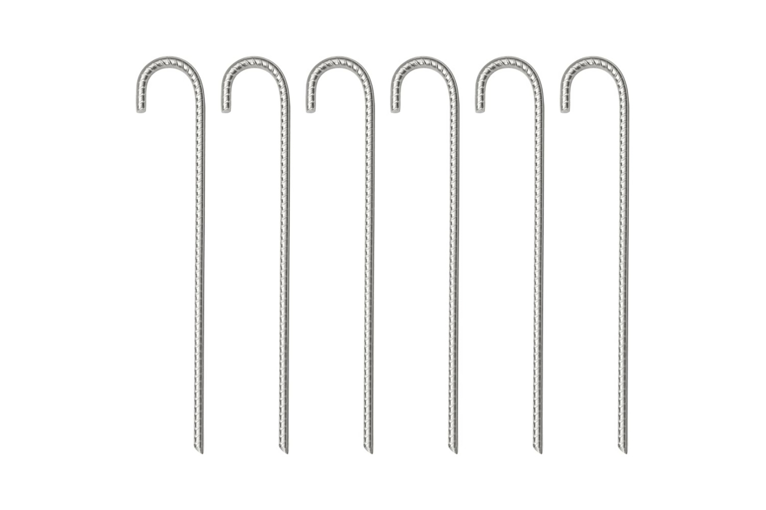 vidaXL 4009341 Tent Pegs 6 Pcs 37cm x 10mm Galvanised Steel