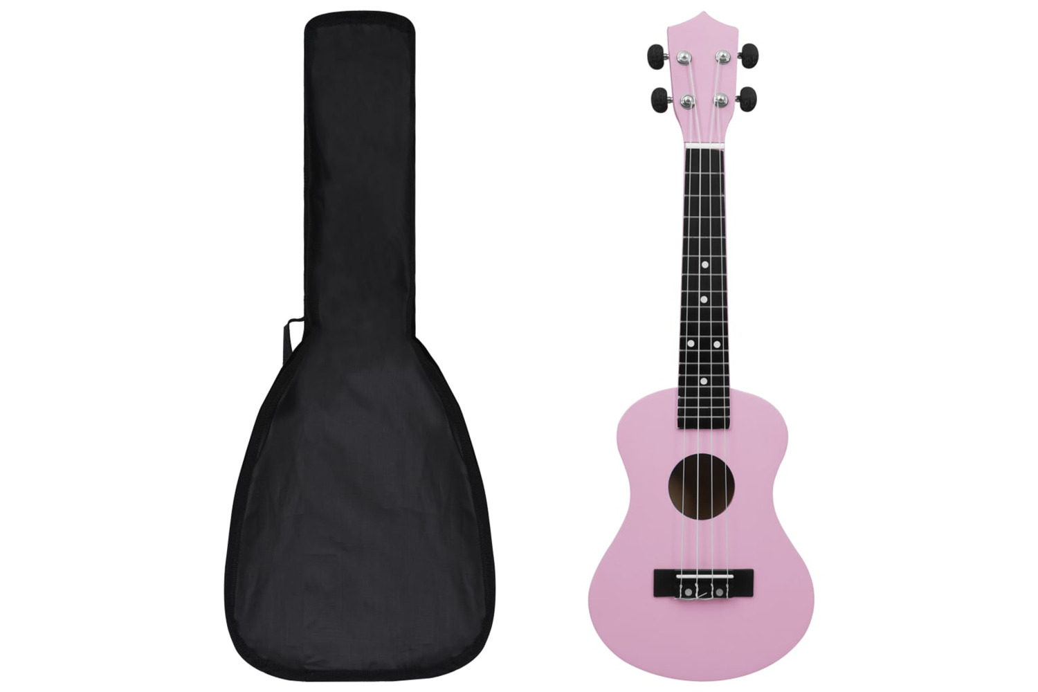 vidaXL 70153 Soprano Ukulele Set With Bag For Kids Pink 23"