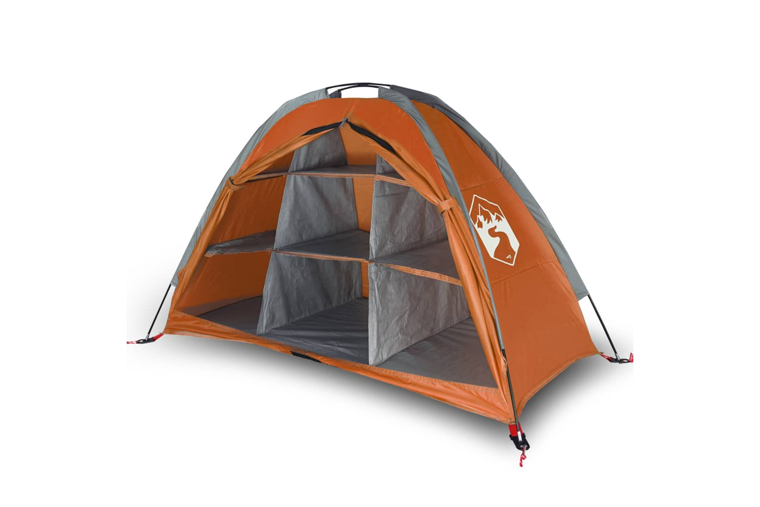 vidaXL 94376 Storage Tent 9 Compartments Grey And Orange Waterproof