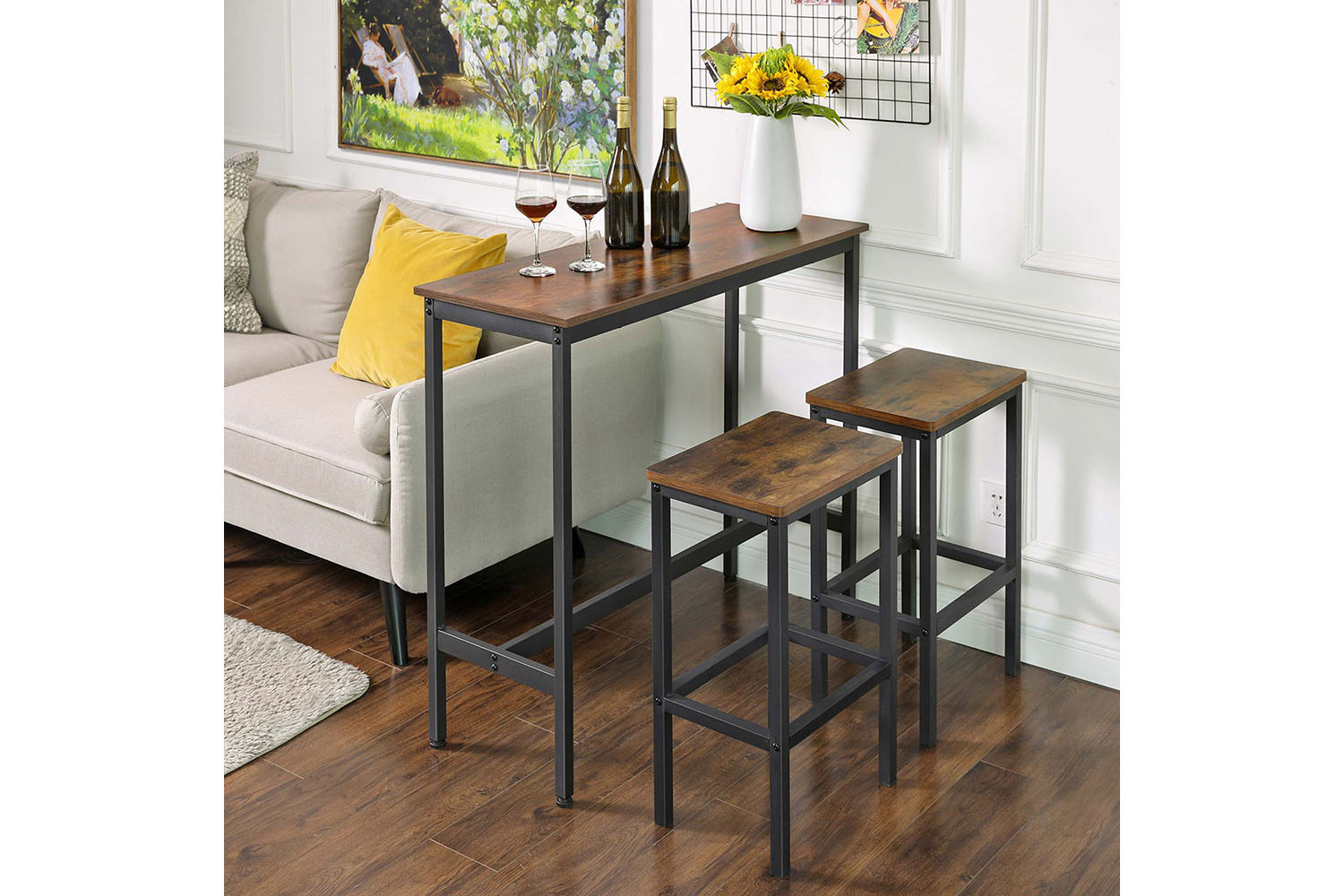 Vasagle Bar Table | Rustic Brown