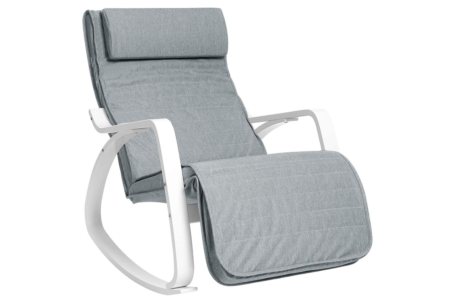 Songmics Birch Wood Rocking Chair | Light Grey