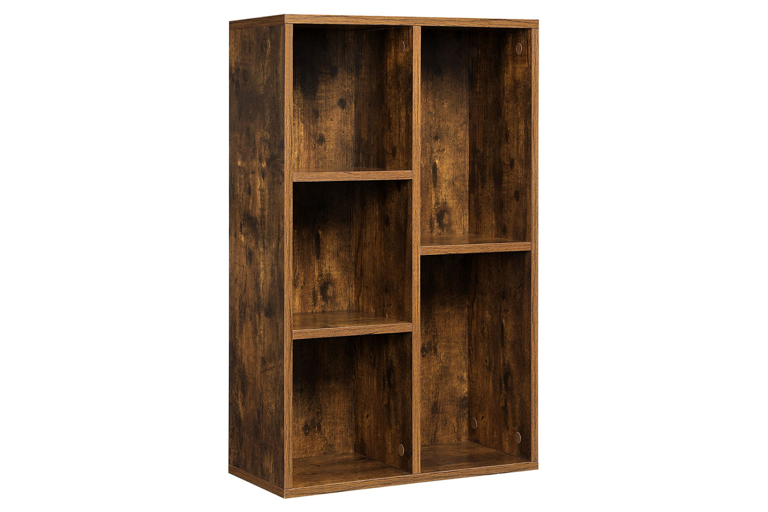 Vasagle Wooden Bookcase | 5 Compartments | Rustic Brown