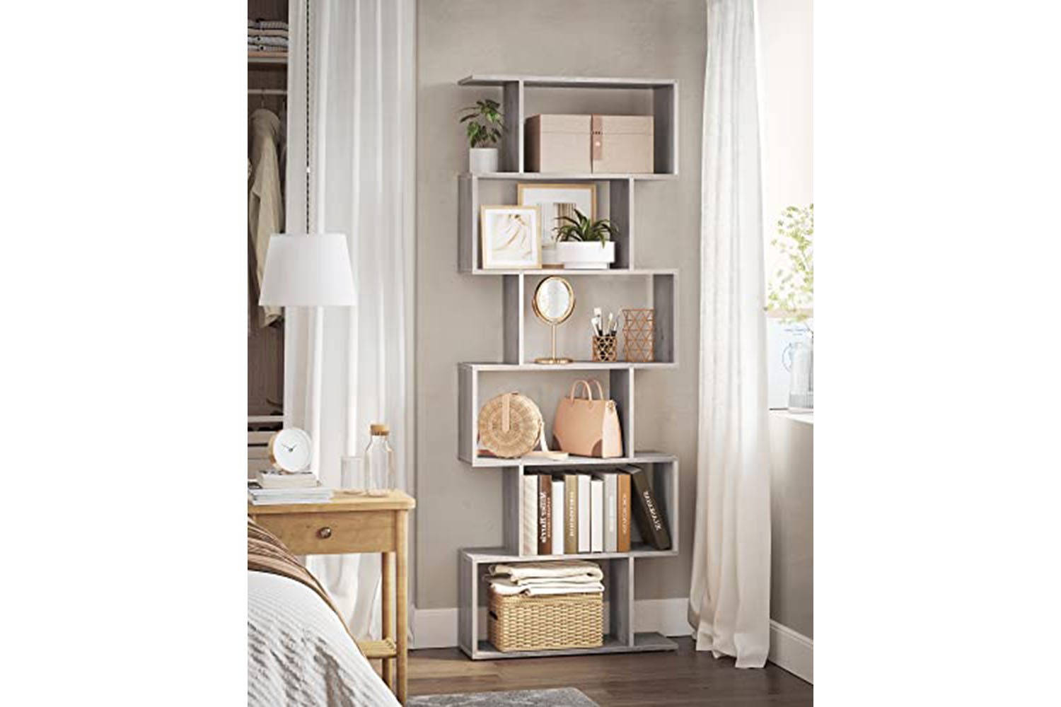 Vasagle Bookcase | 6 Shelves | Greige