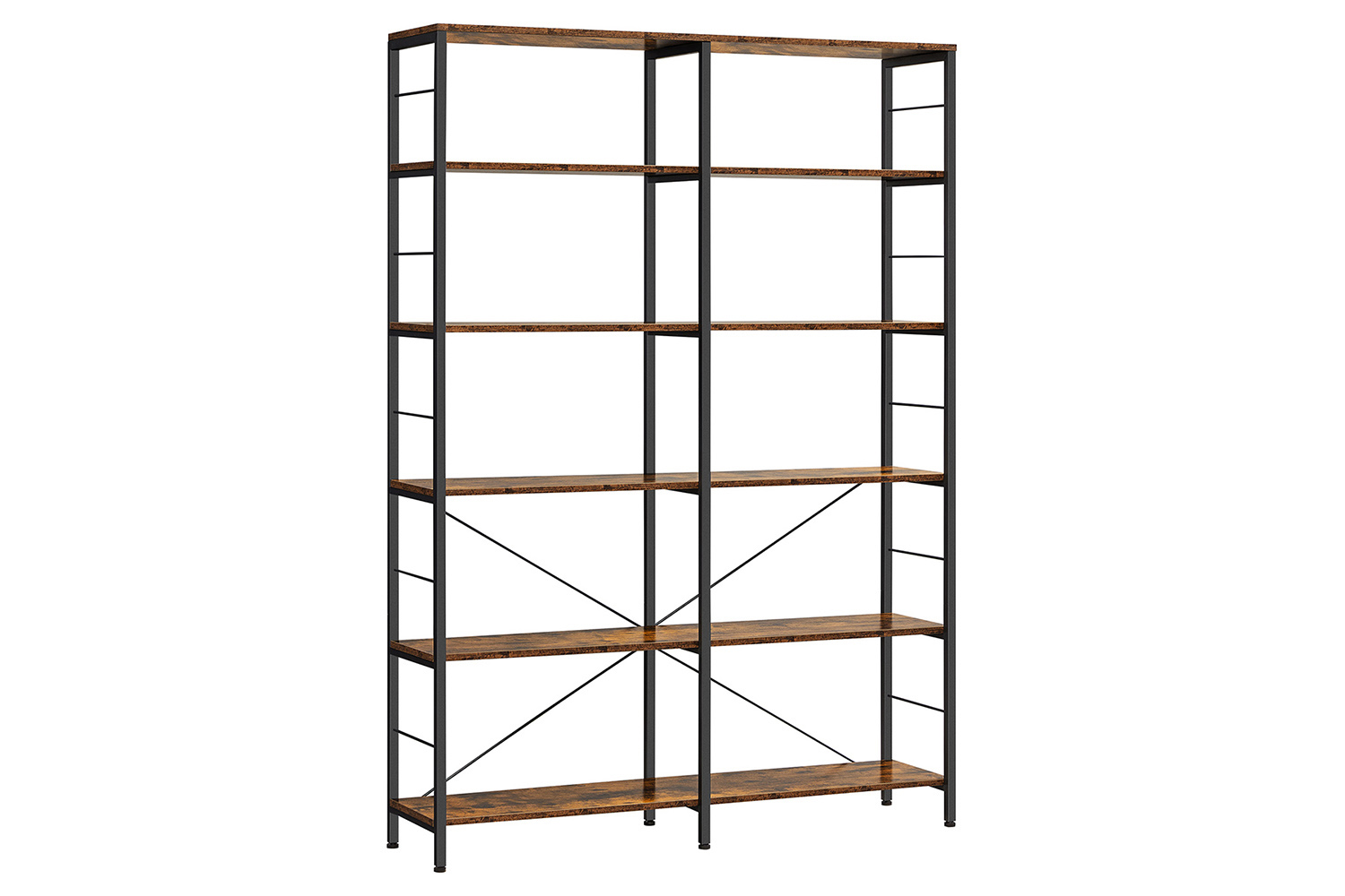 Vasagle Bookshelf | 6 Shelves | Vintage Brown/Black