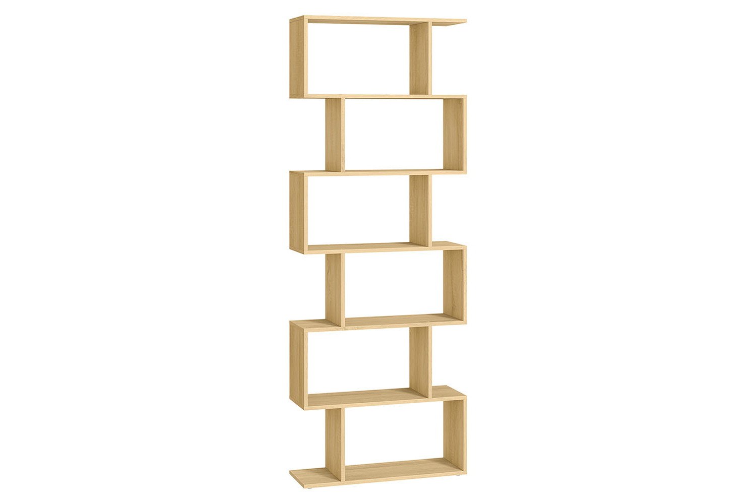 Vasagle 6 Tier Freestanding Bookcase | Natural Oak