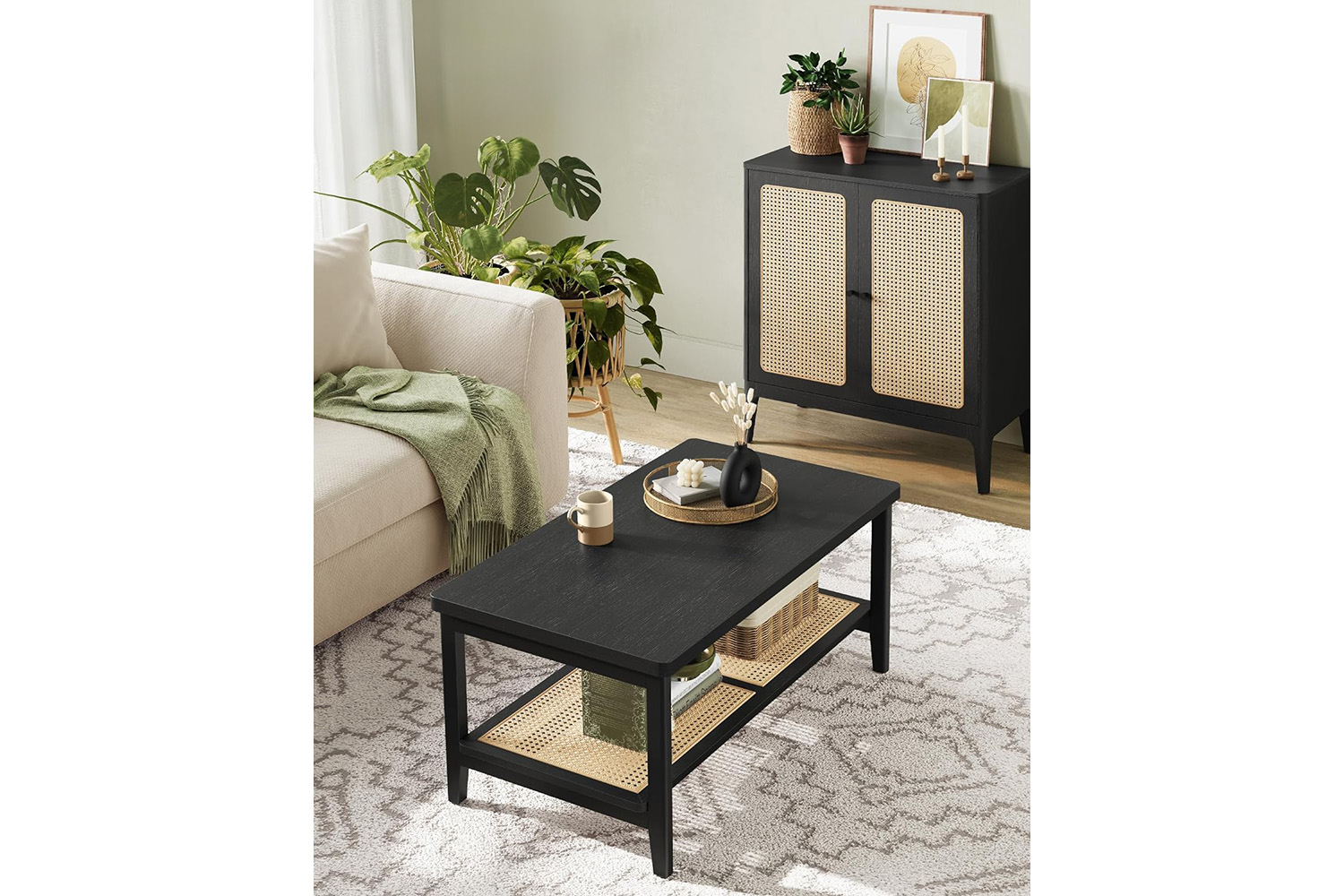 Vasagle Coffee Table with Storage Space | Ash Black | Ireland