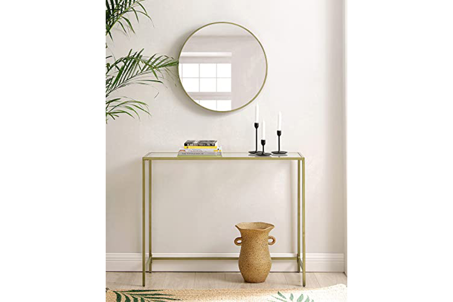 Vasagle Console Table | Gold/Transparent