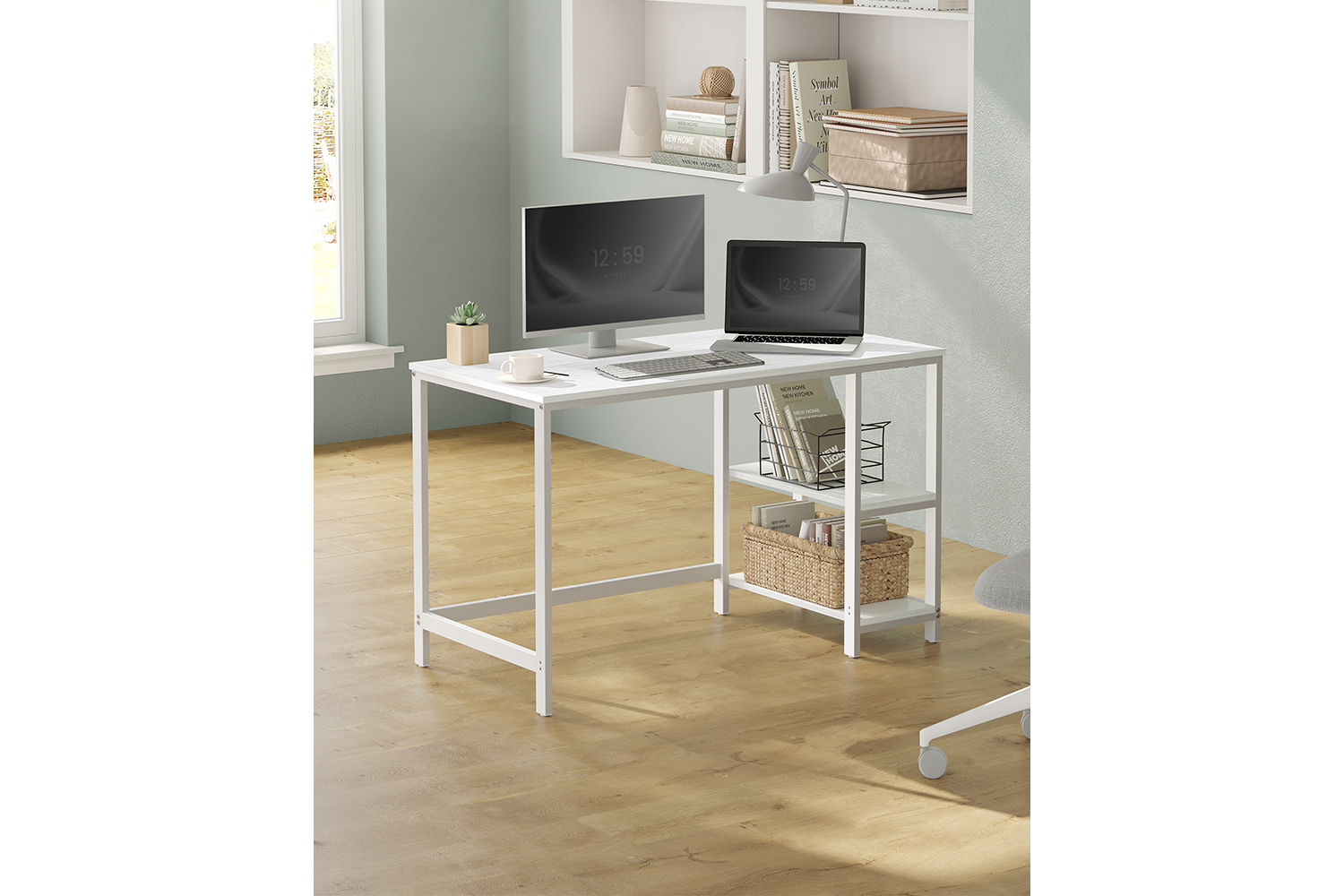 Vasagle Computer Desk | Maple White