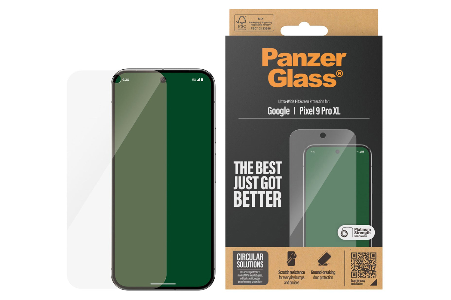 PanzerGlass Google Pixel 9 Pro XL Ultra-Wide Fit Screen Protector