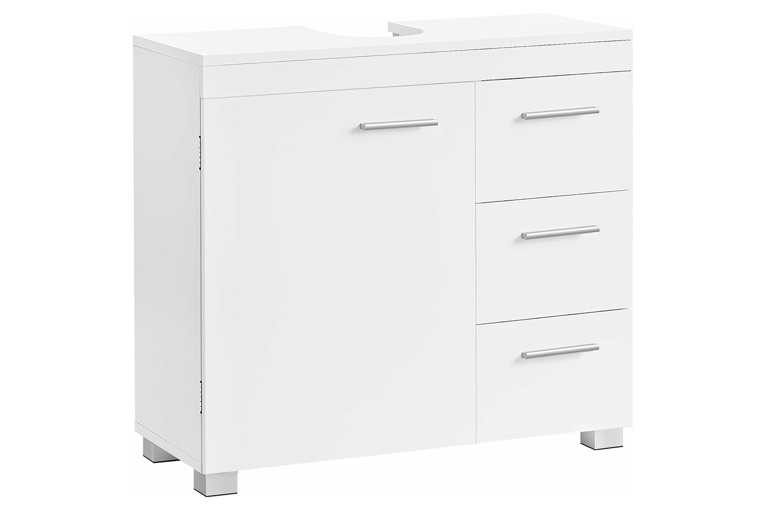 Vasagle 3 Large Drawers Bathroom Cabinet | White