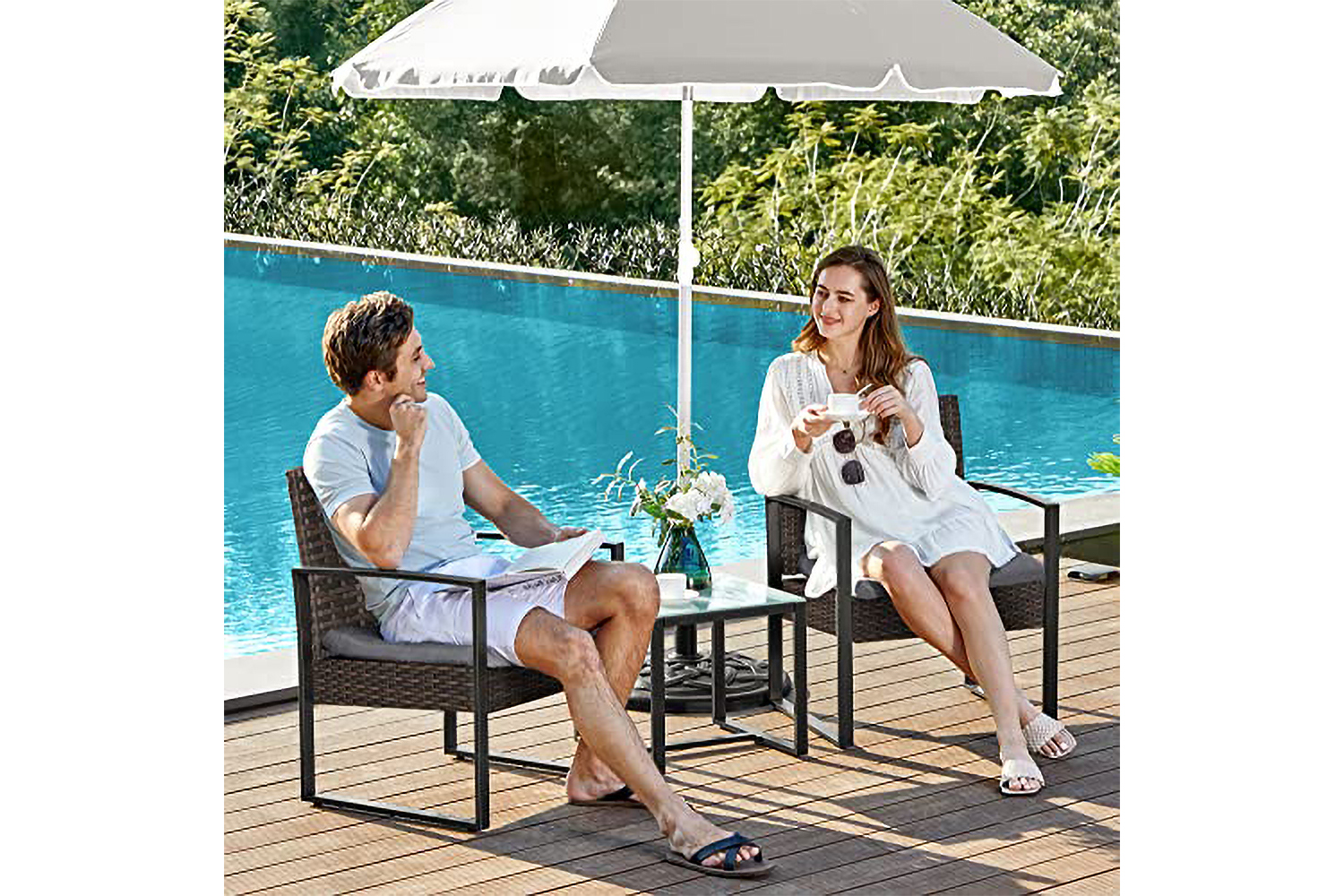 Songmics Garden Furniture Set | Black/Grey