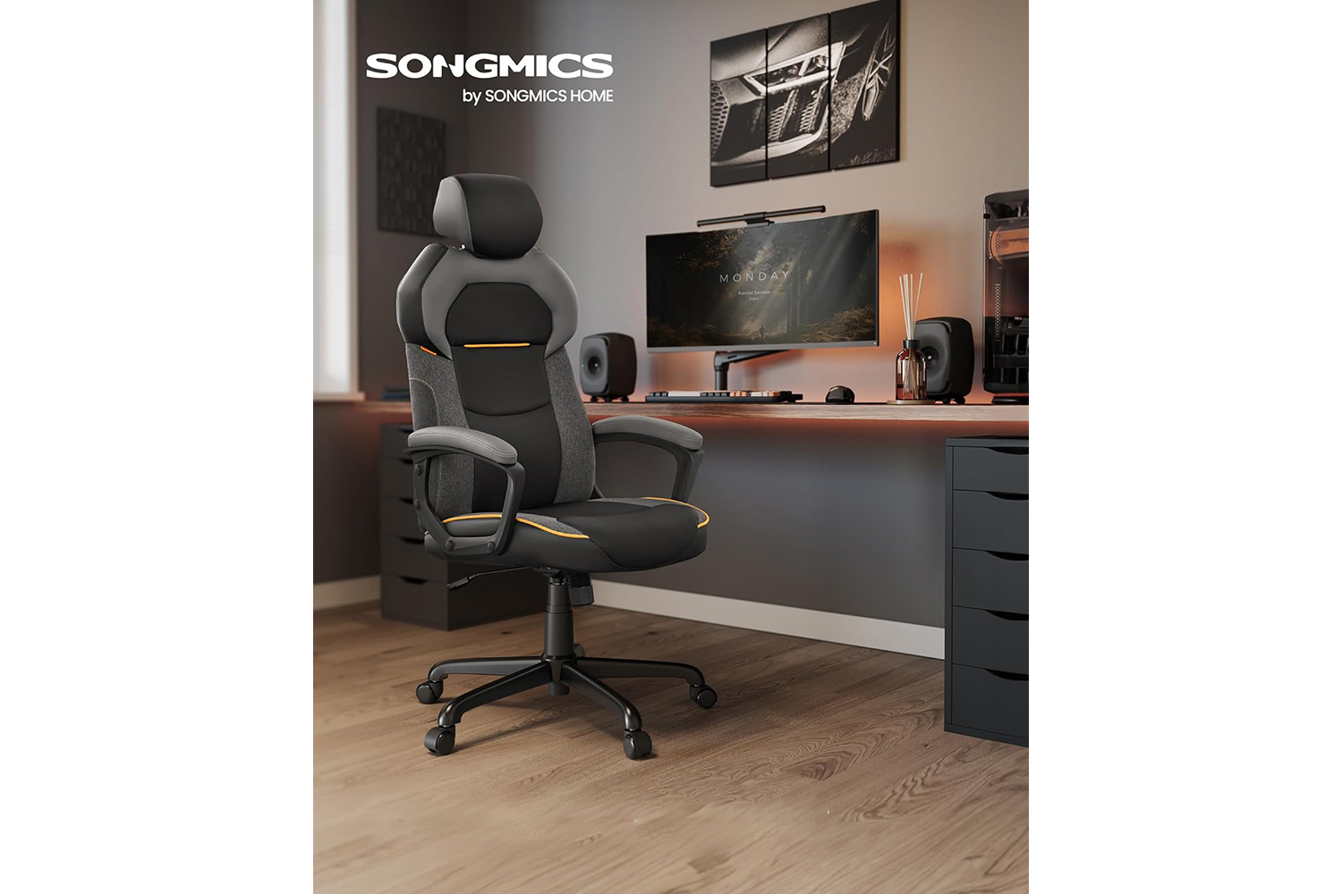 Songmics Office Chair with Adjustable Height | Classic Black