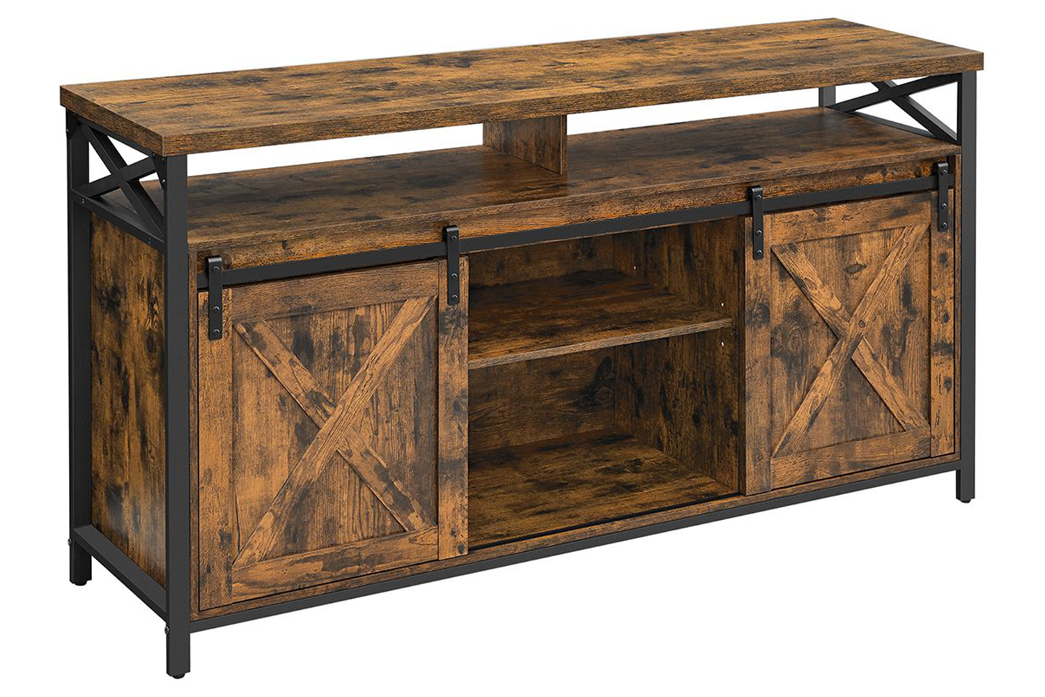 Vasagle TV Unit | Vintage | Brown/Black