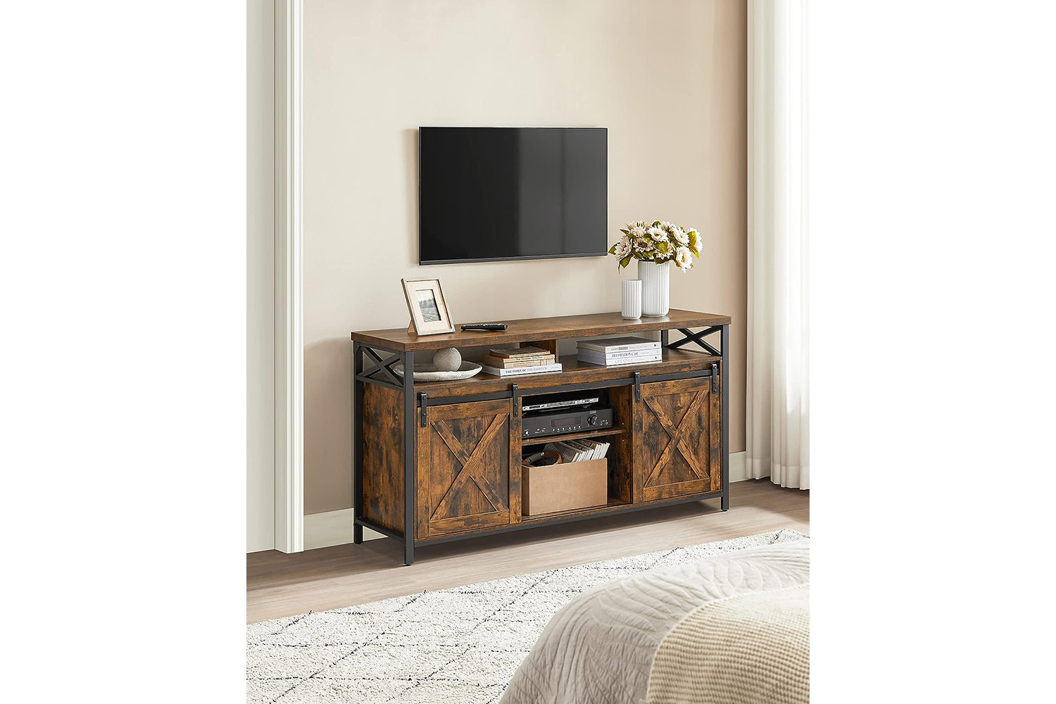 Vasagle TV Unit | Vintage | Brown/Black