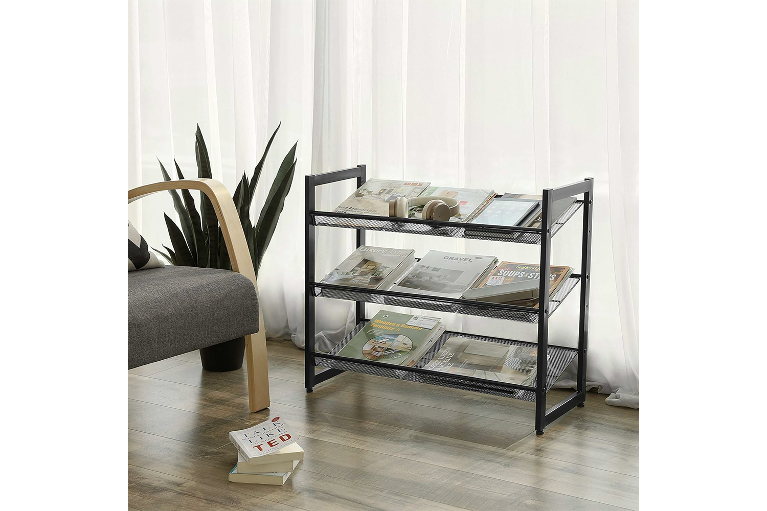 Songmics 3-Tier Shoe Rack | Black