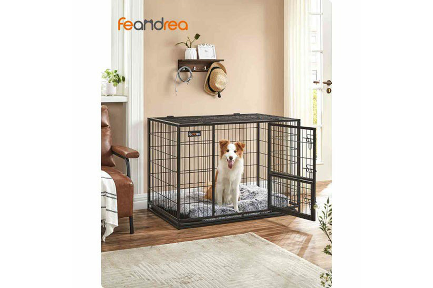 Feandrea Heavy Duty Dog Crate | Black