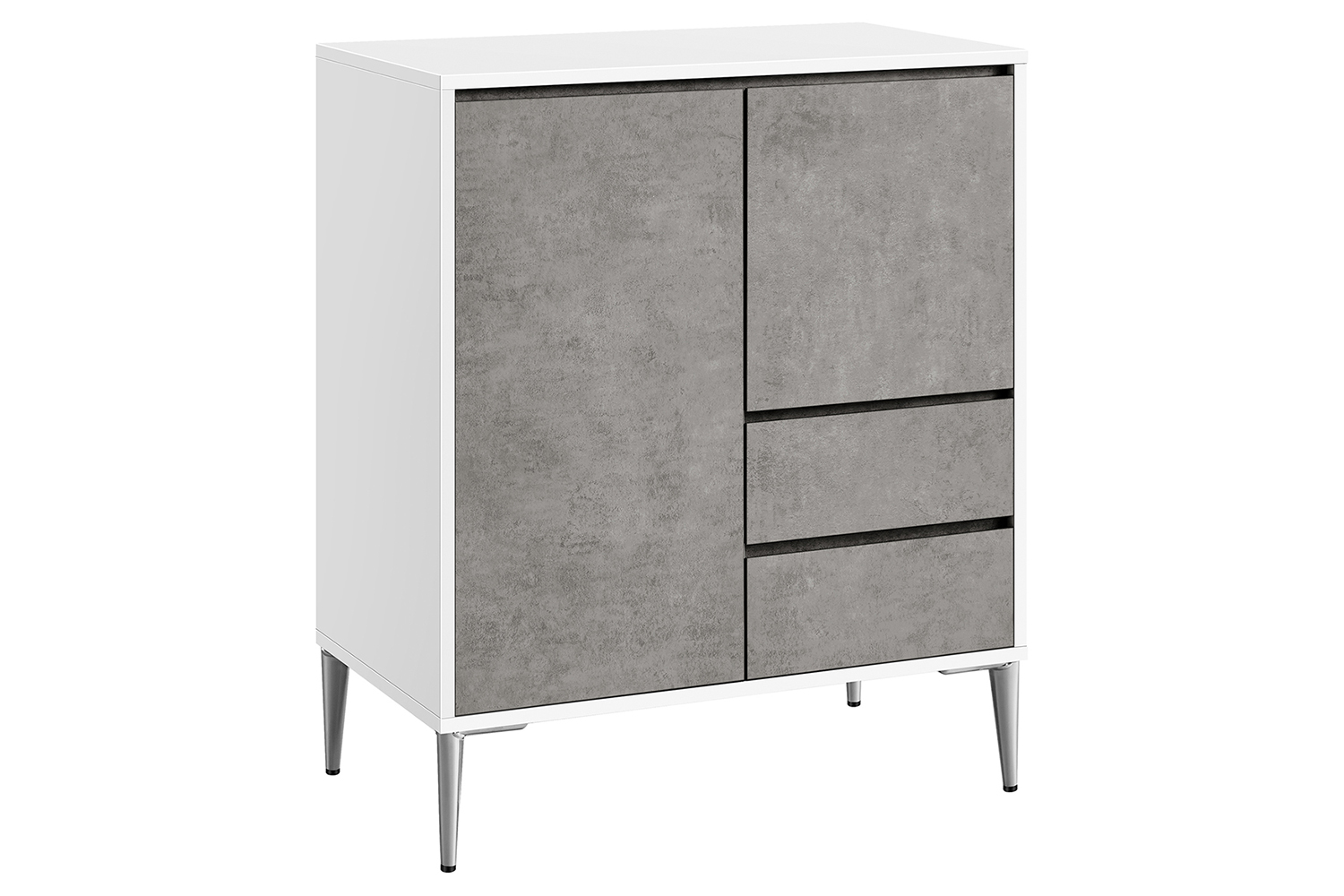 Vasagle Sideboard Storage Cabinet With 2 Drawers | Concrete Grey