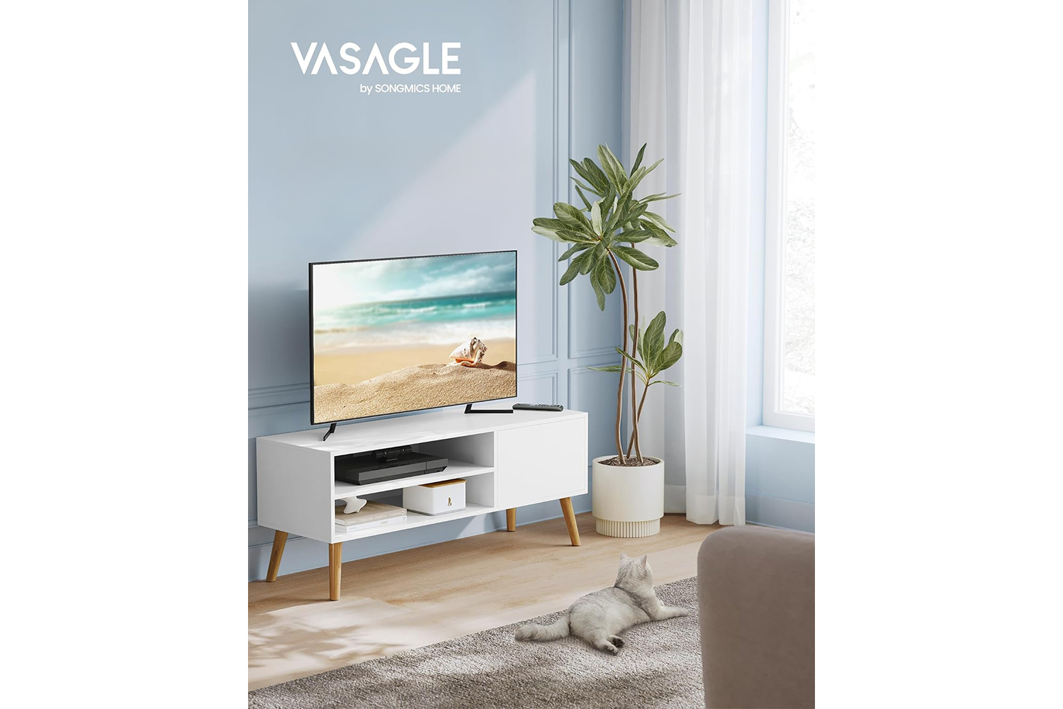 Vasagle Lowboard TV Unit | White