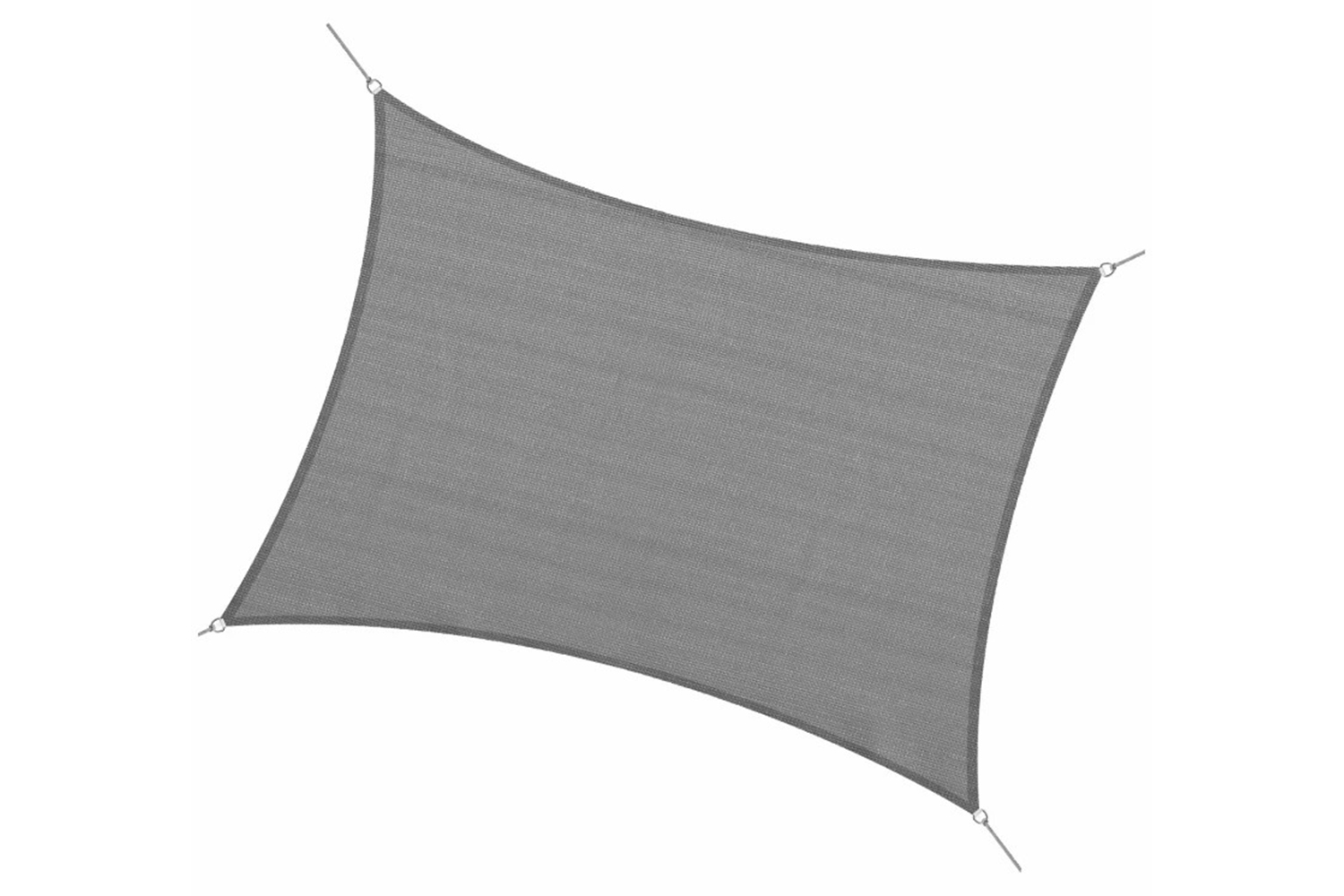 Outsunny Rectangle Sun Shade Sail | Charcoal Grey