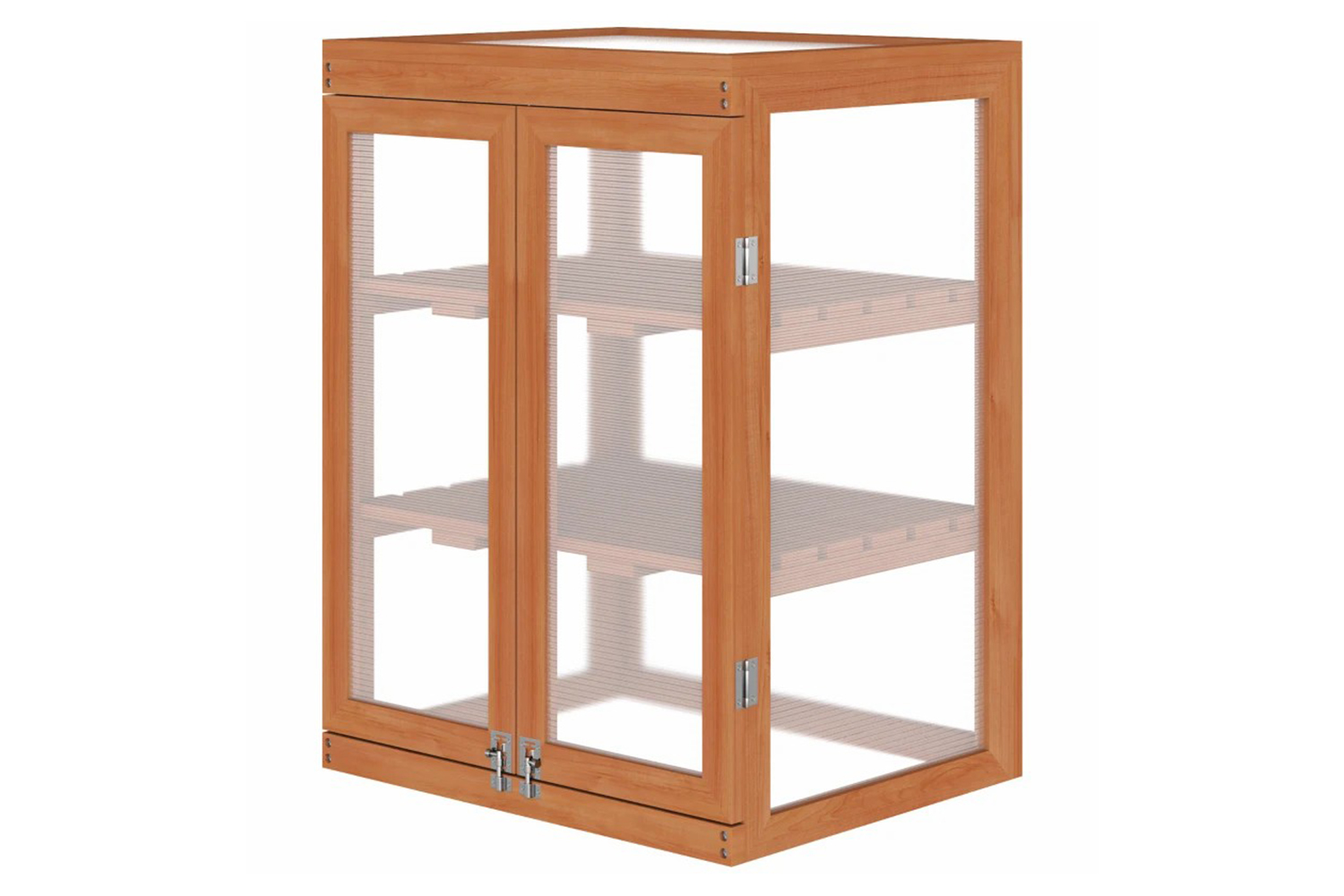 Outsunny 3-Tier Outdoor Garden Wooden Greenhouse | Natural Wood