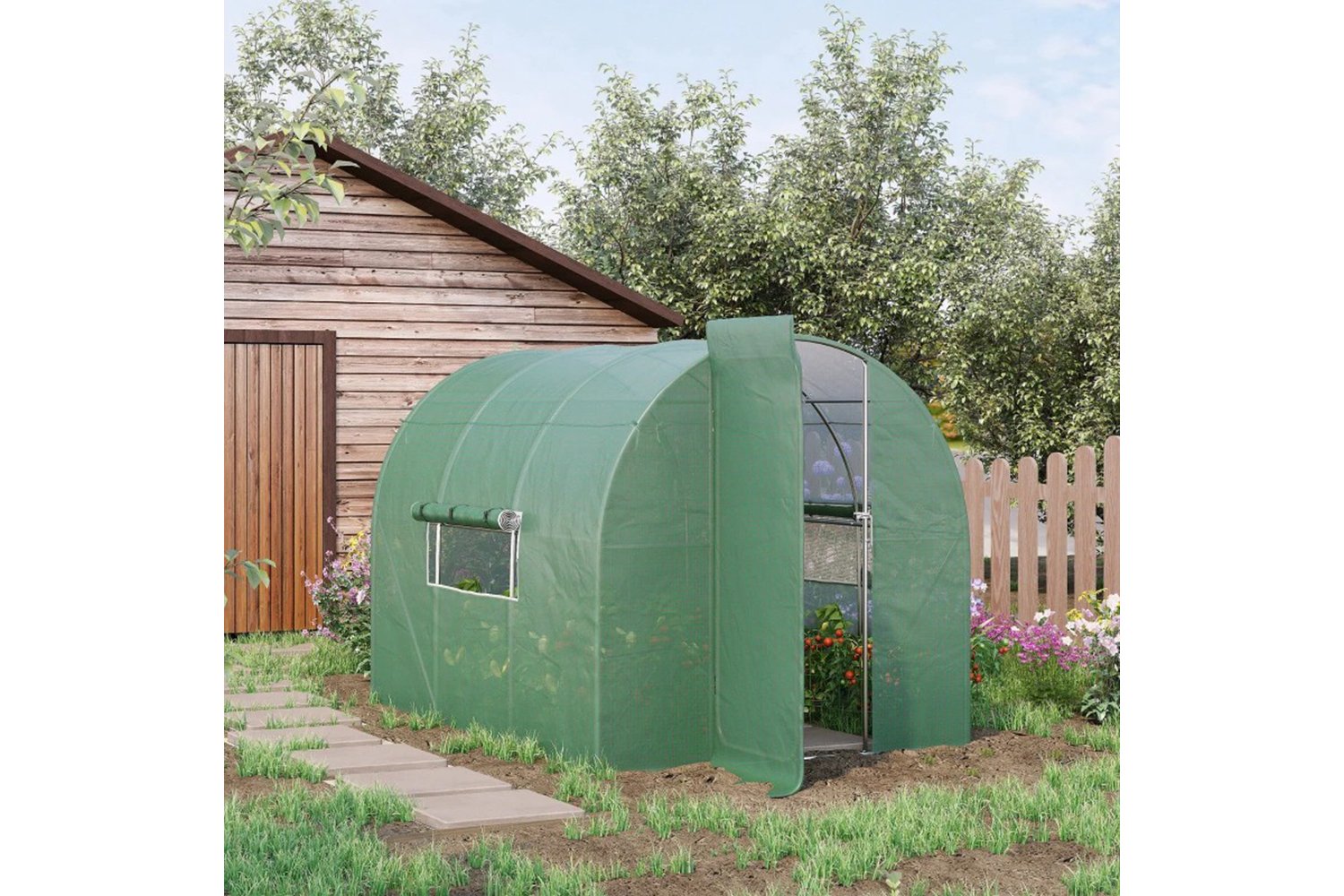 Outsunny 845-142v00gn - Tunnel Green House
