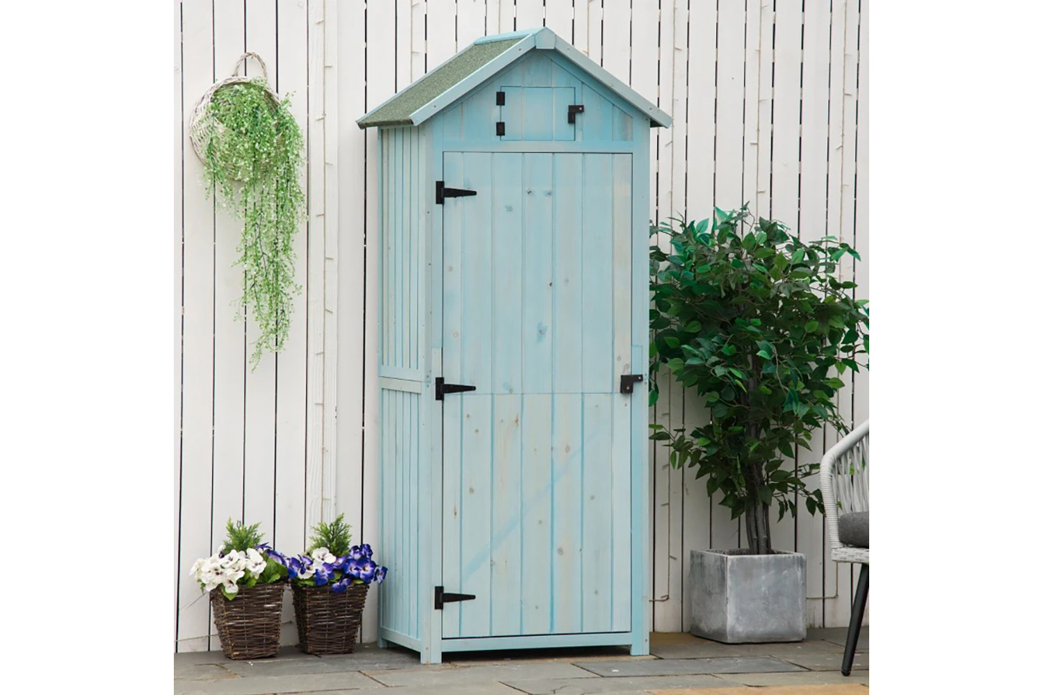Outsunny Outdoor Garden Storage Shed | Blue