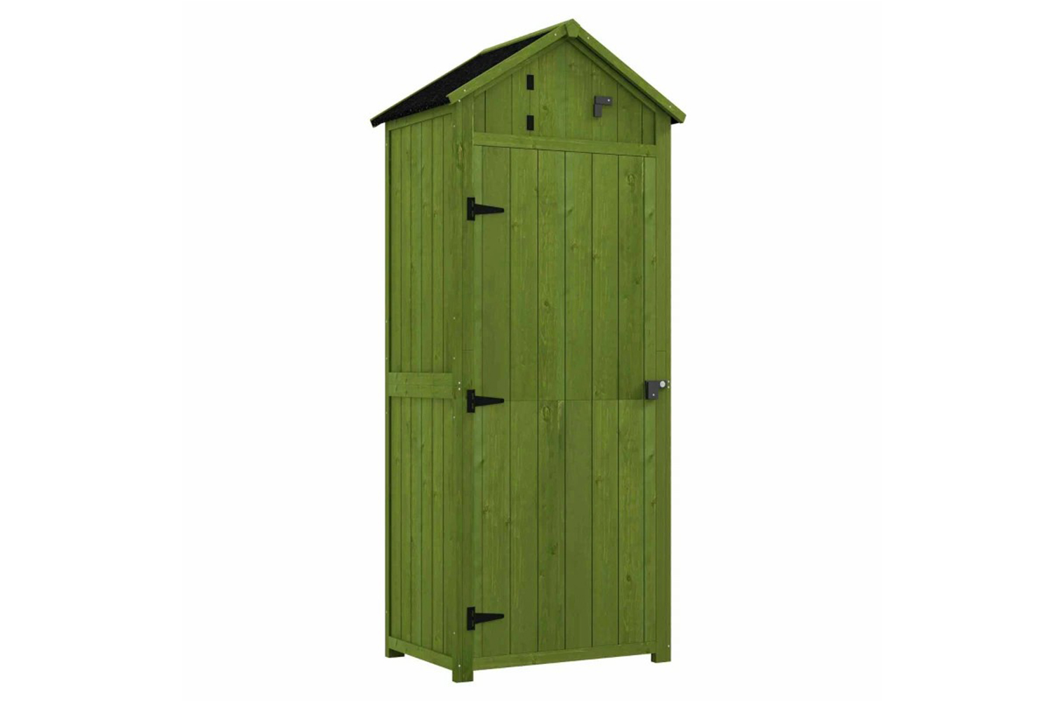Outsunny Wooden Garden Storage Shed | Dark Green