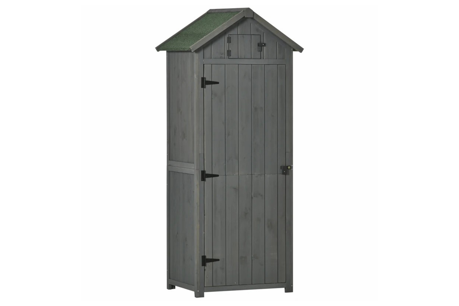 Outsunny Outdoor Garden Storage Shed with 3 Shelves | Grey