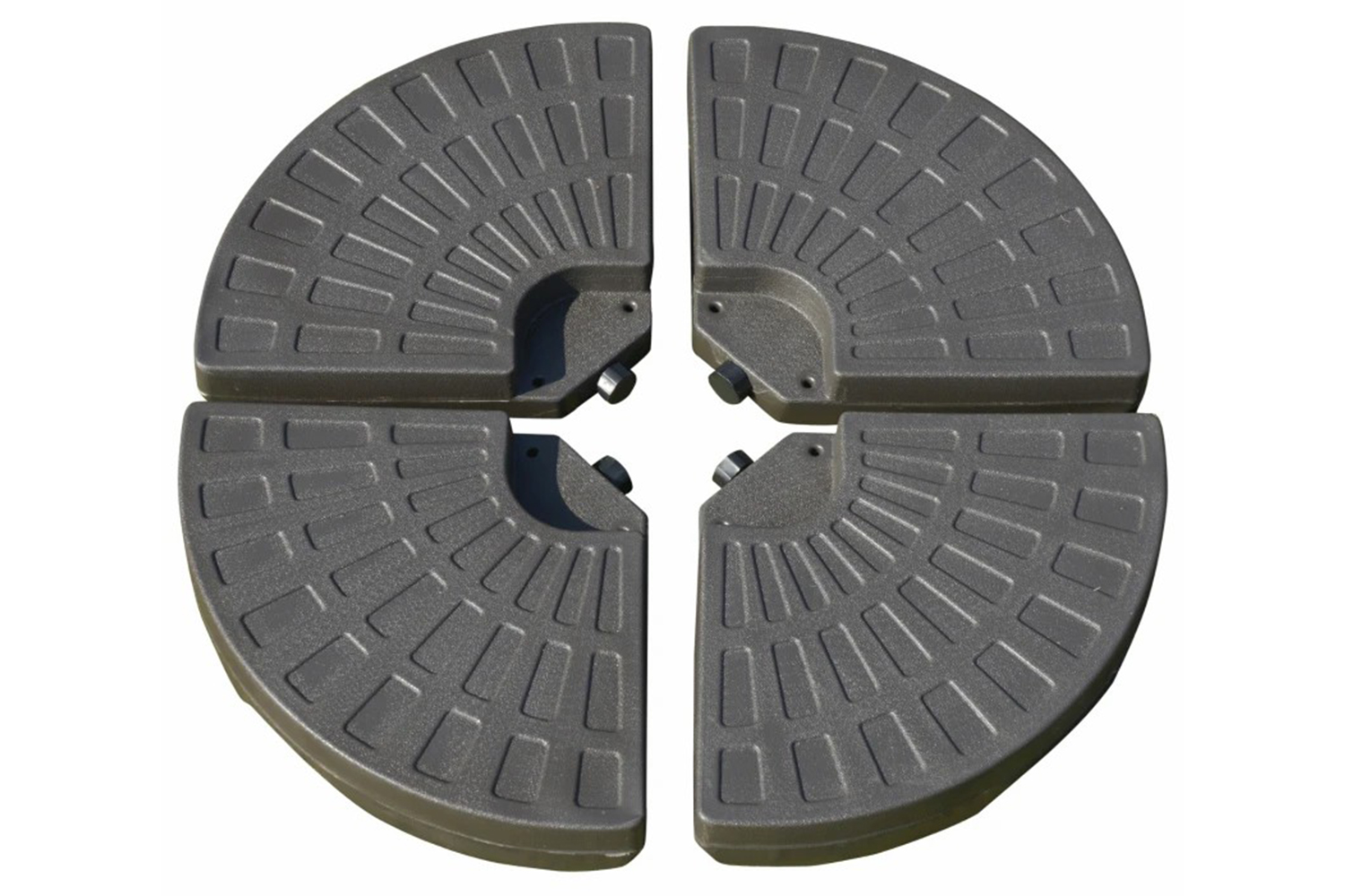 Outsunny 4PCs Cantilever Patio Umbrella Base Stand | Coffee Brown