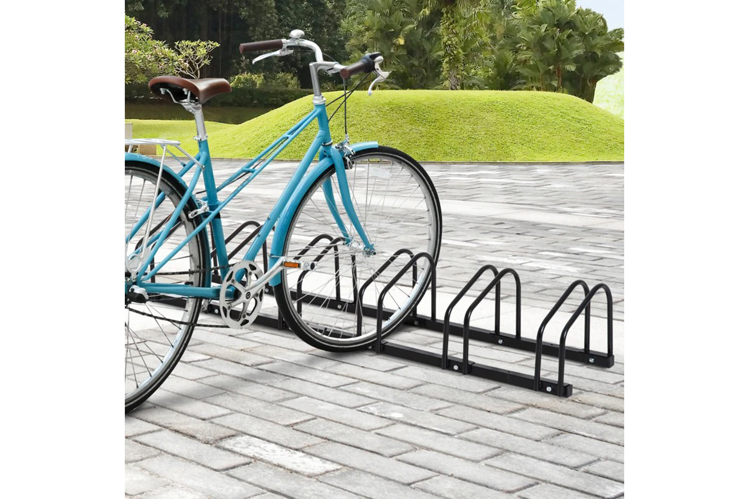 Homcom Located Bike Stand Parking Rack | Black