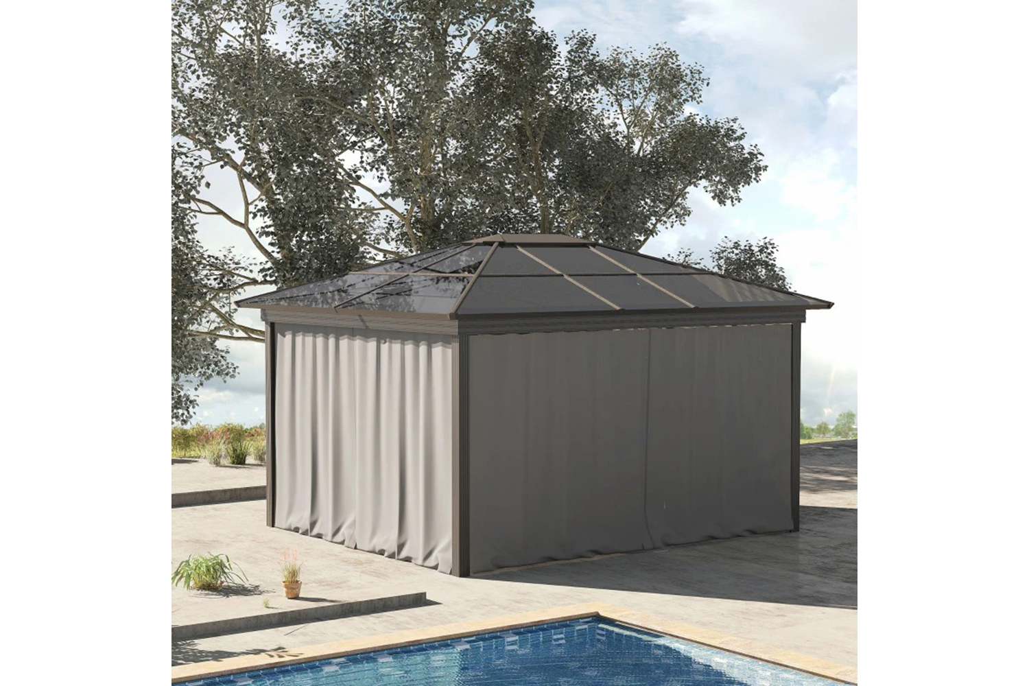 Outsunny 84c-226v02lg - Gazebo Replacement Curtain