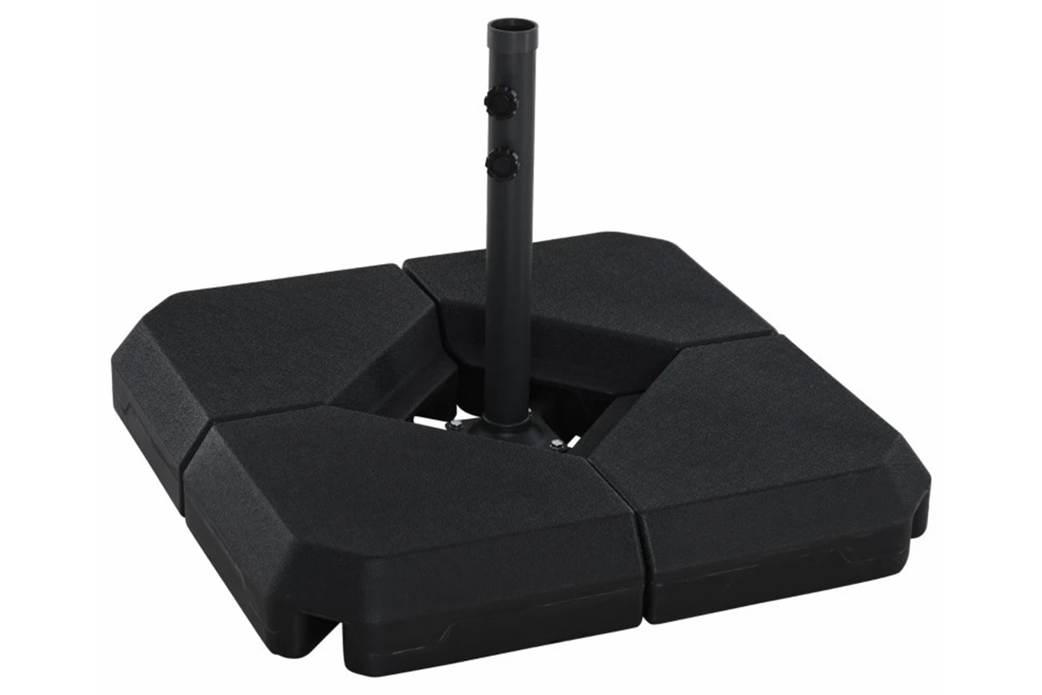 Outsunny HDPE 4 Part Umbrella Base Set | Black