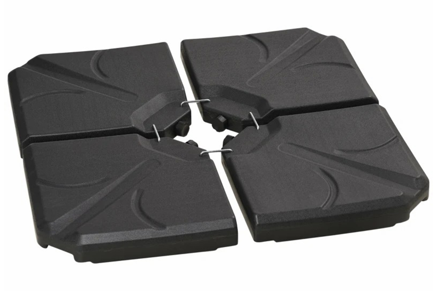 Outsunny Parasol Umbrella Base Stand | Black | Set of 4