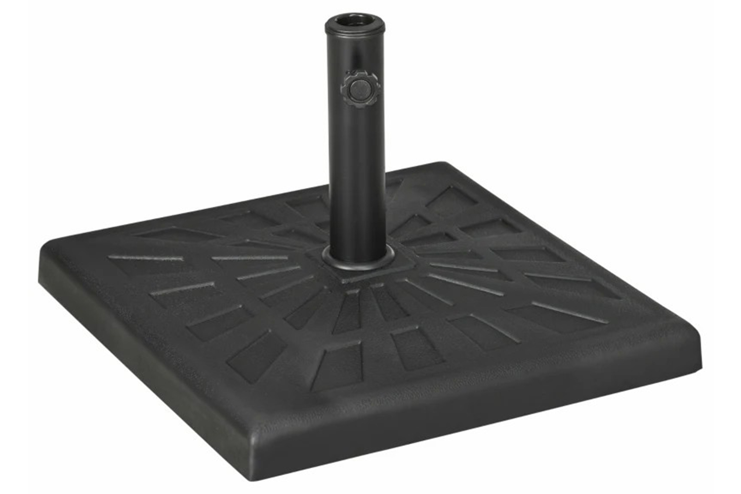 Outsunny Resin Garden Parasol Base Umbrella Stand | Black