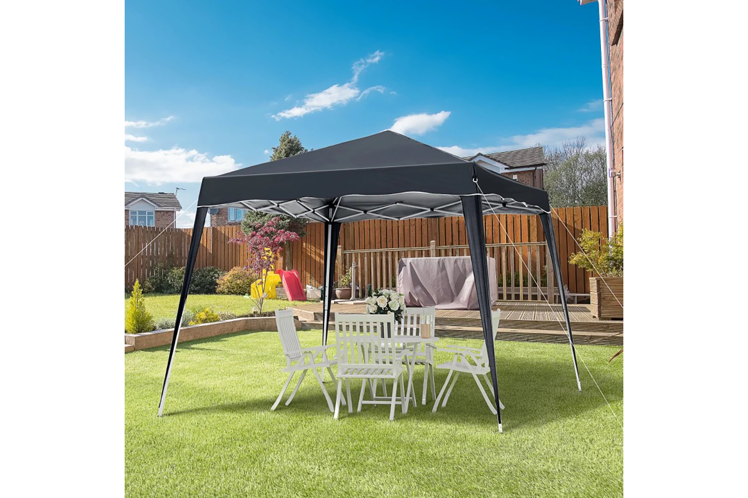 Outsunny 84c-075bk - Pop Up Canopy With Inclined Legs