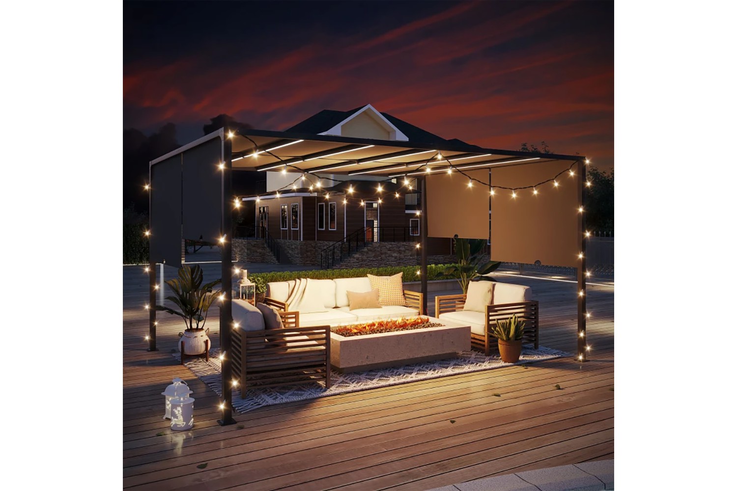 Outsunny 84c-388v00cg - Pergola gazebo