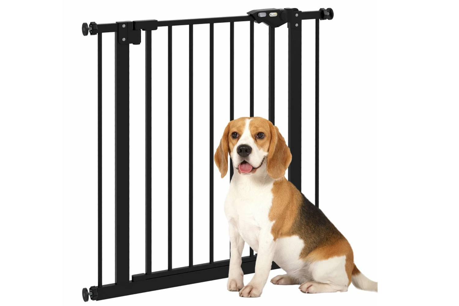 PawHut Extendable Dog Gate | Black