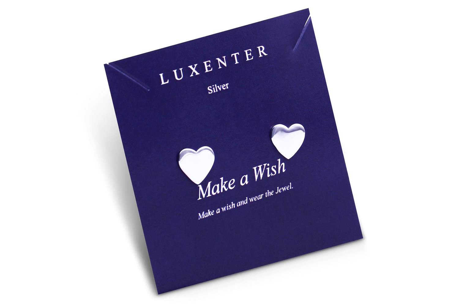 Luxenter Heart Earrings | Sterling Silver Small Heart Studs