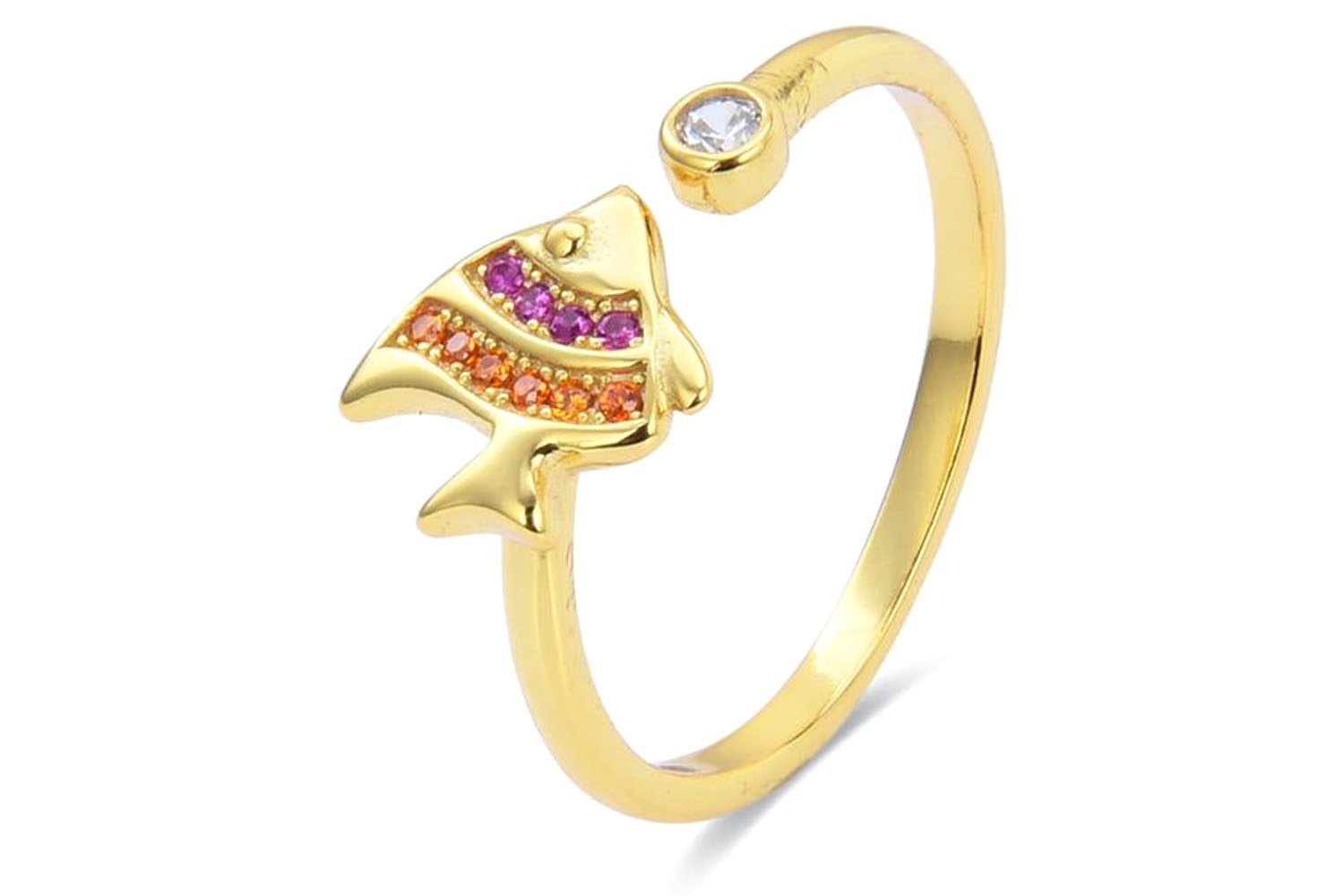 Luxenter Zaynra Gold Plated Sterling Silver Ring with Gemstones