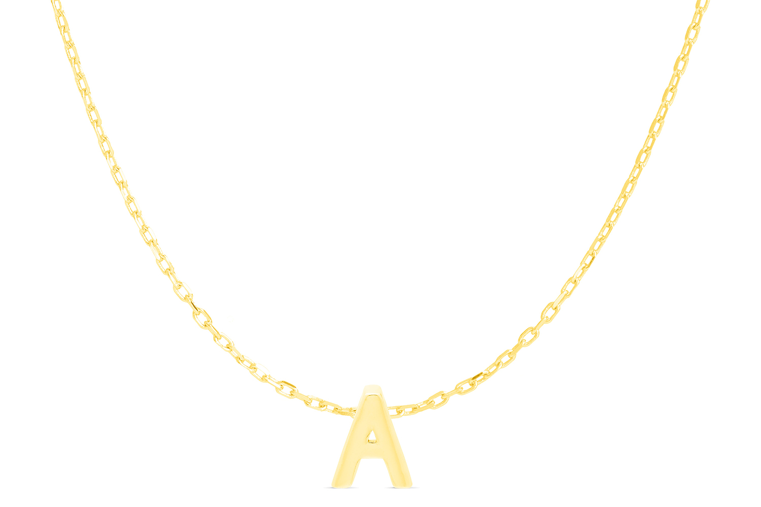 Luxenter Sterling Silver Gold Letter Necklace