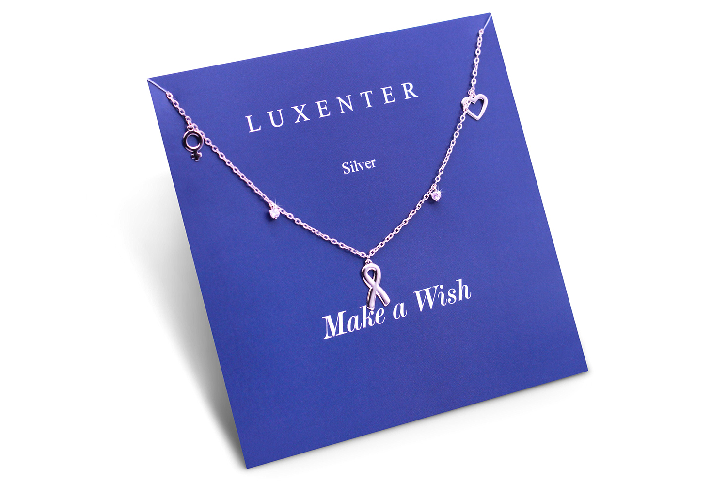 Luxenter Silver Pendant | Breast Cancer Awareness