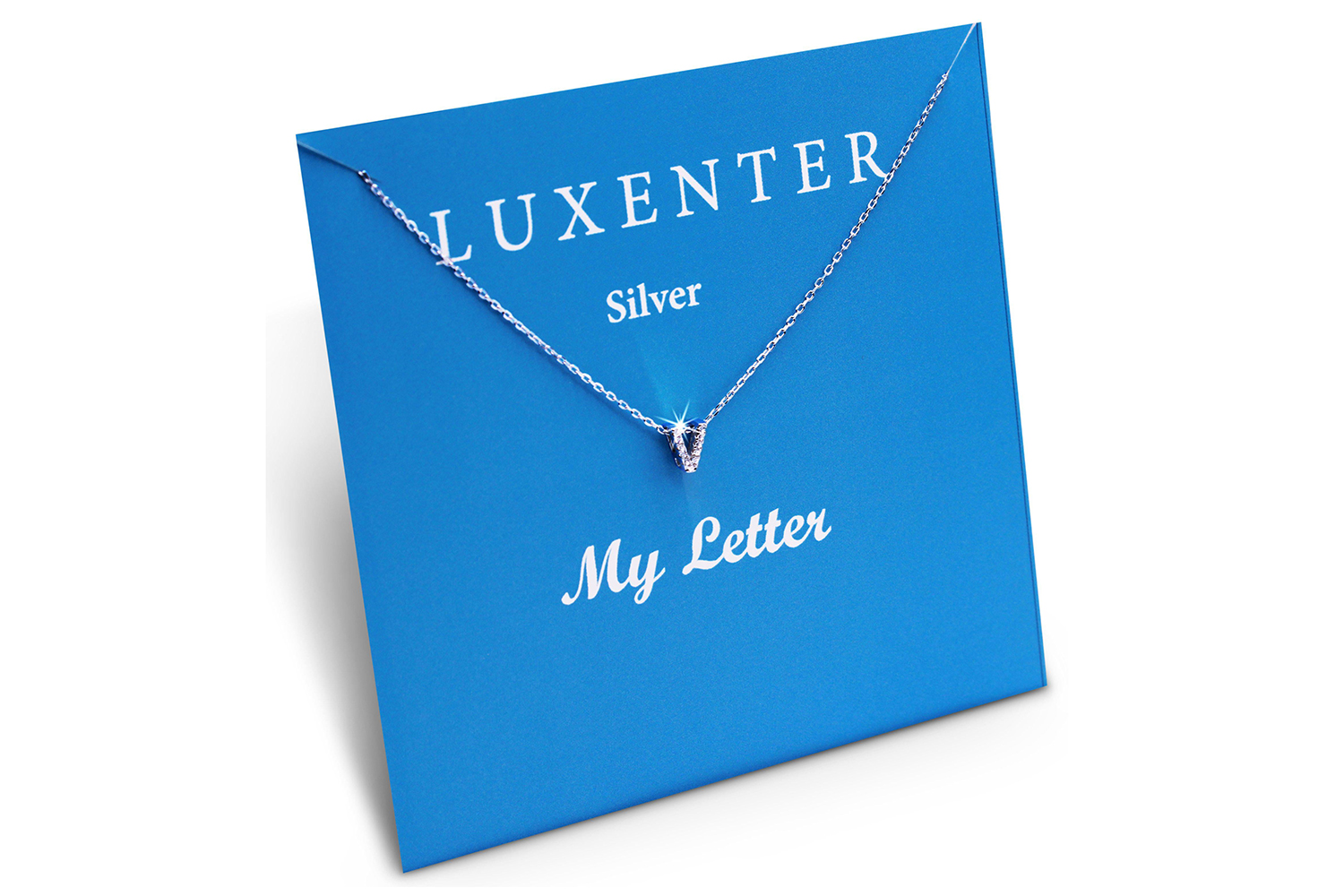 Luxenter Sterling Silver "V" Lettter Stone Set