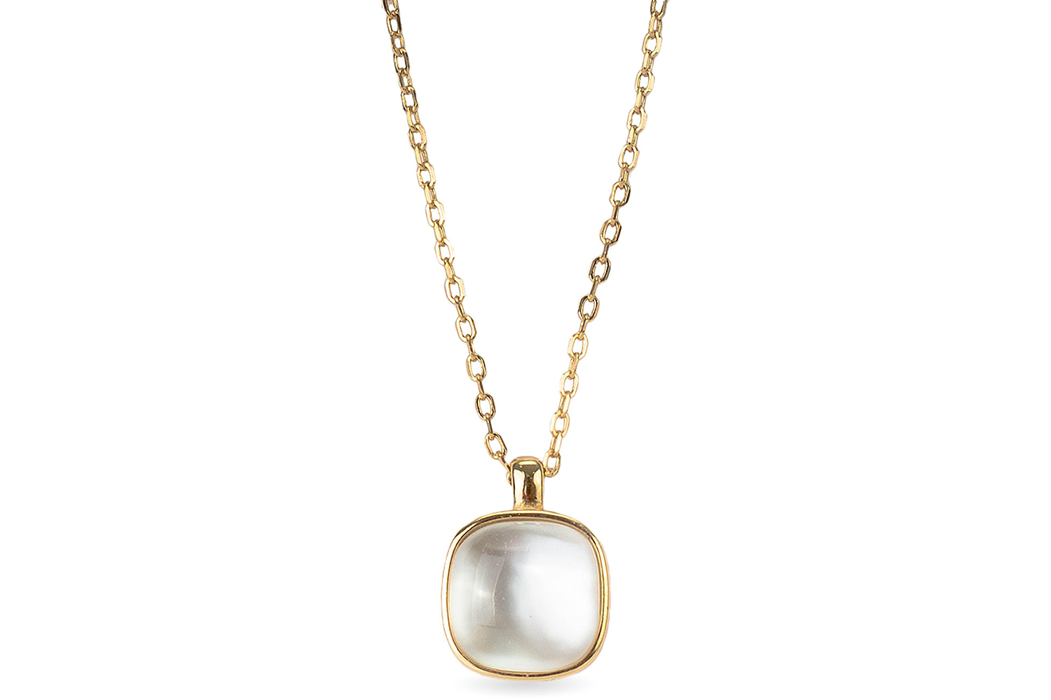 Luxenter Melat Gold Plated Pendant with Mother of Pearl Stone