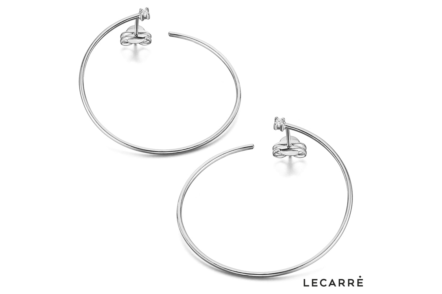 Lecarre 18 Ct Gold & Diamond Earrings