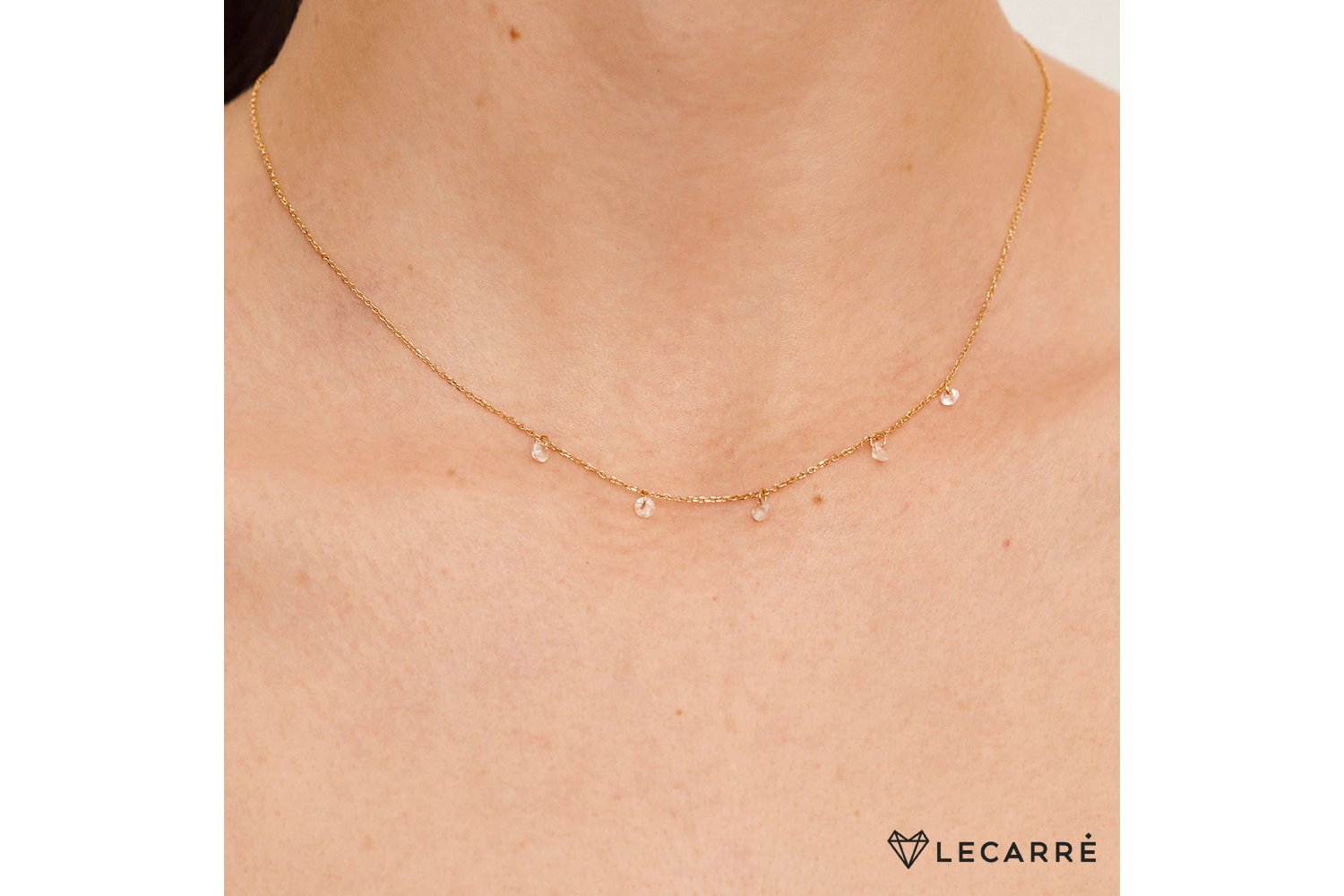 Lecarre 18 Ct Gold & Diamond Necklace