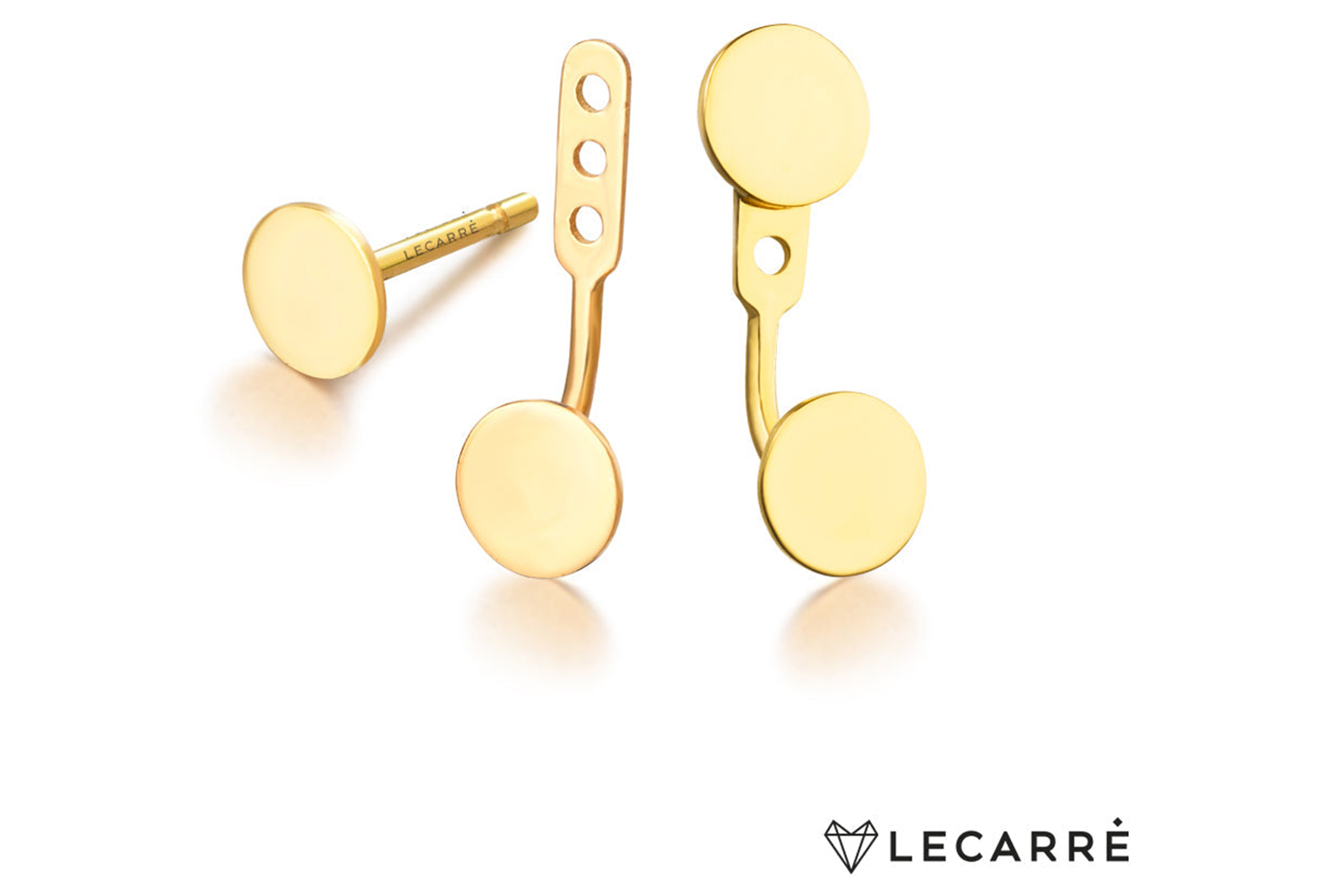 Lecarre 18 Ct. Gold & Diamond Earrings
