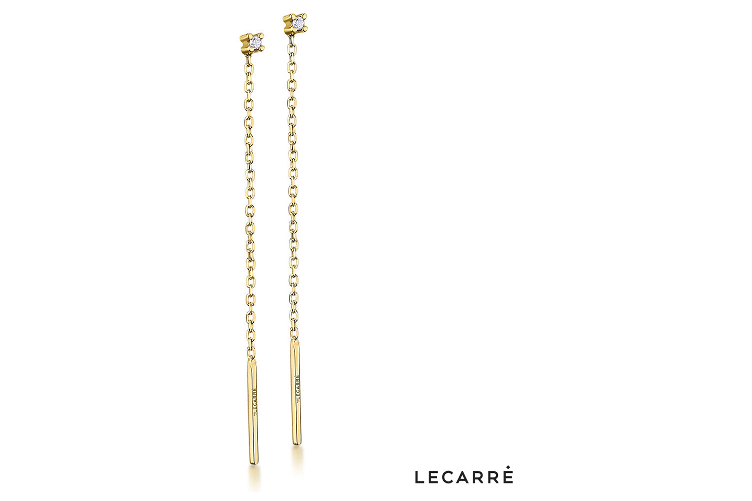 Lecarre 18 Ct. Gold & Diamond Earrings